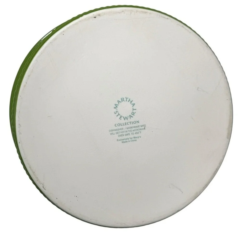 Martha Stewart Green Cow Casserole Dish Lid‎ Ceramic 9
